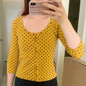 Bershka Pin-Up Retro Style Polka-Dot Sweater